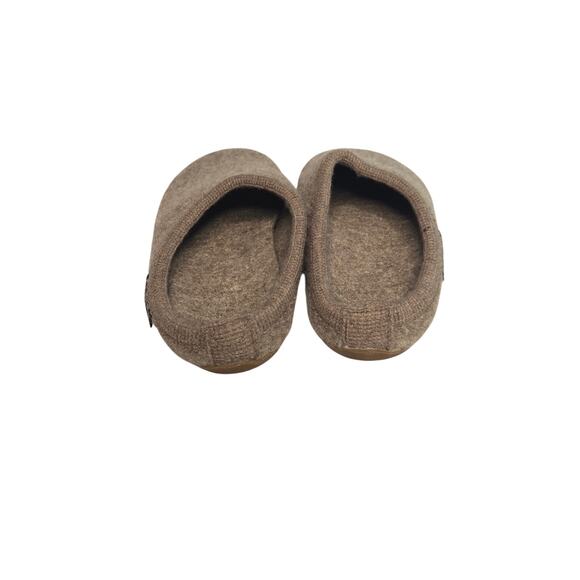 Halflinger Cozy Classic Boiled Wool Slippers Timeless Neutral Lounge Clogs | 7 - Picture 9 of 10